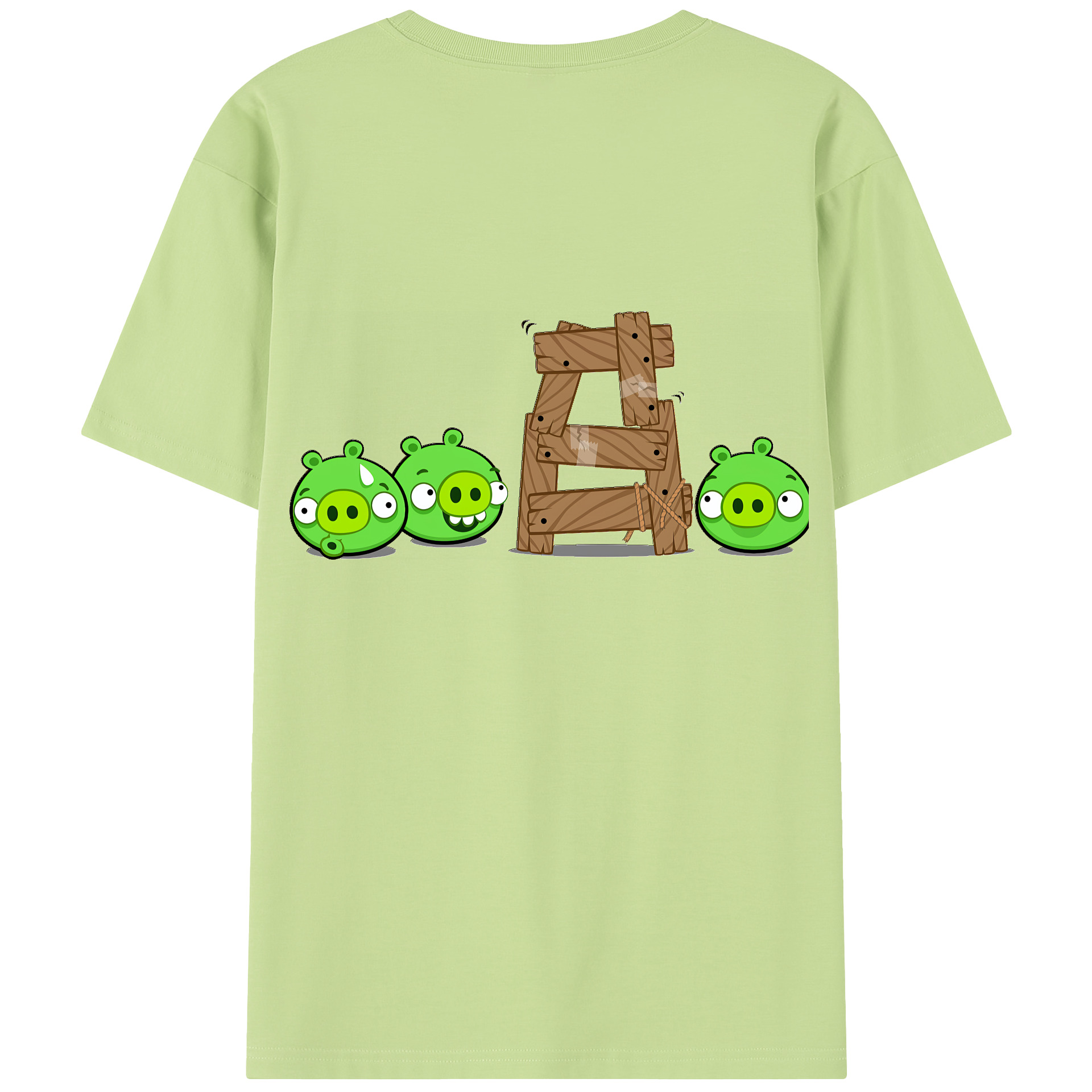 （画像用） Angry Birds アングリーバード 綿100％半袖Tシャツ（背面プリント）